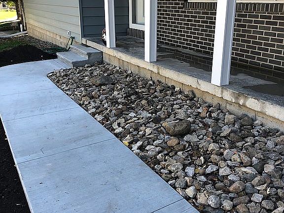 Fresh poured sidewalk