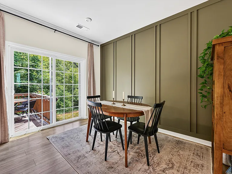 Dining Room with sliders to 2nd story deck