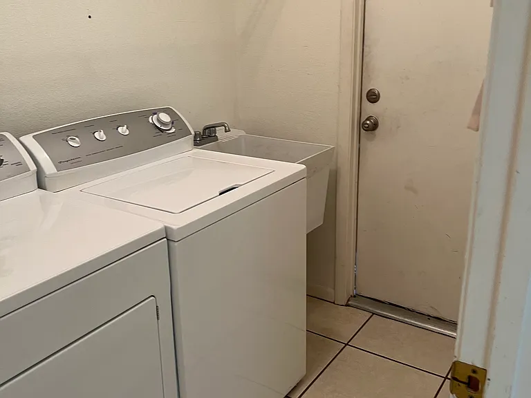 laundry off of garage