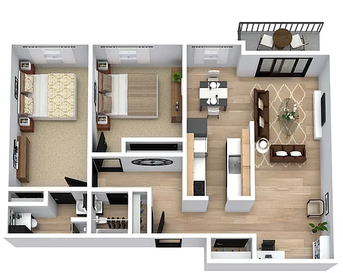 Floor plan 2 Bedroom 2 Bathroom
