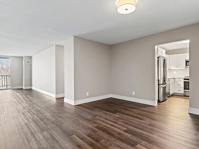 Spacious living rooms with ample natural light
