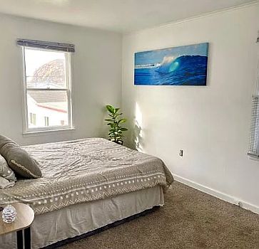 Bedroom with view of Morro Rock.