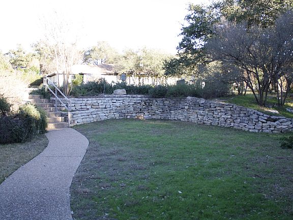 View to private yard from front door