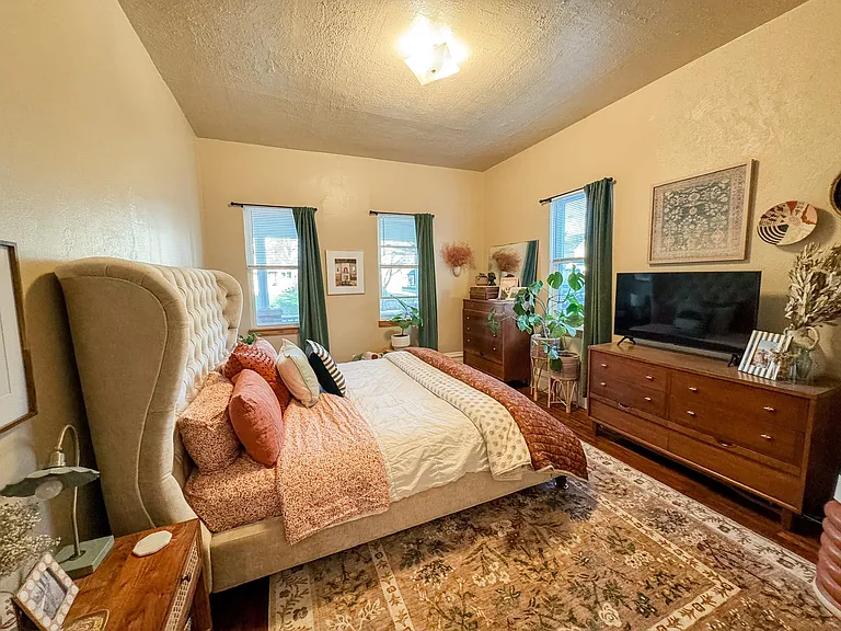 Front bedroom shown when home is occupied.