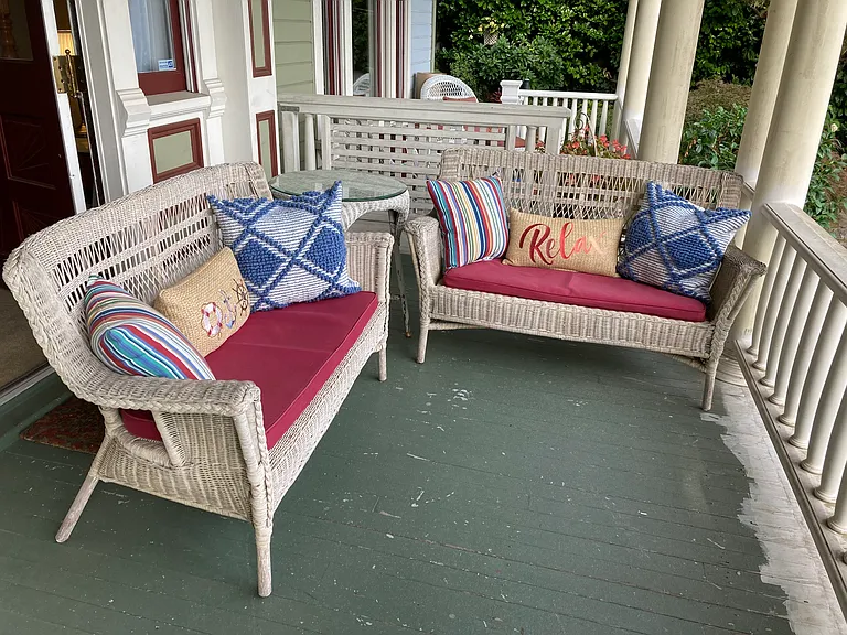 Private porch area off of bedroom