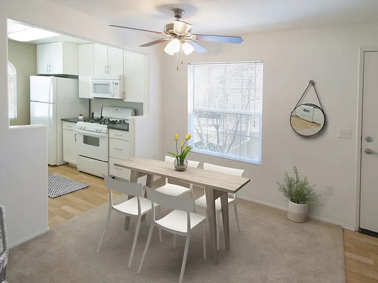 Living Room and Kitchen with Hard Surface Flooring