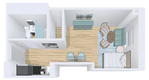Floor plan studio 36
