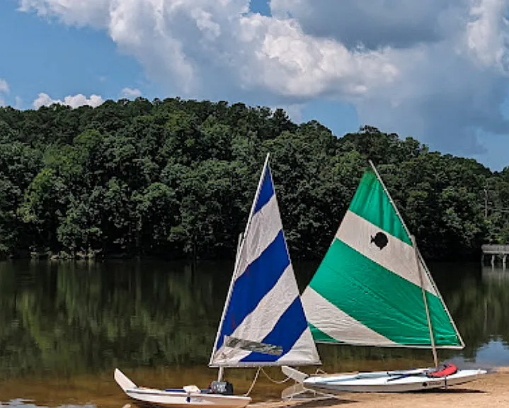 Sailing at Lake Johnson