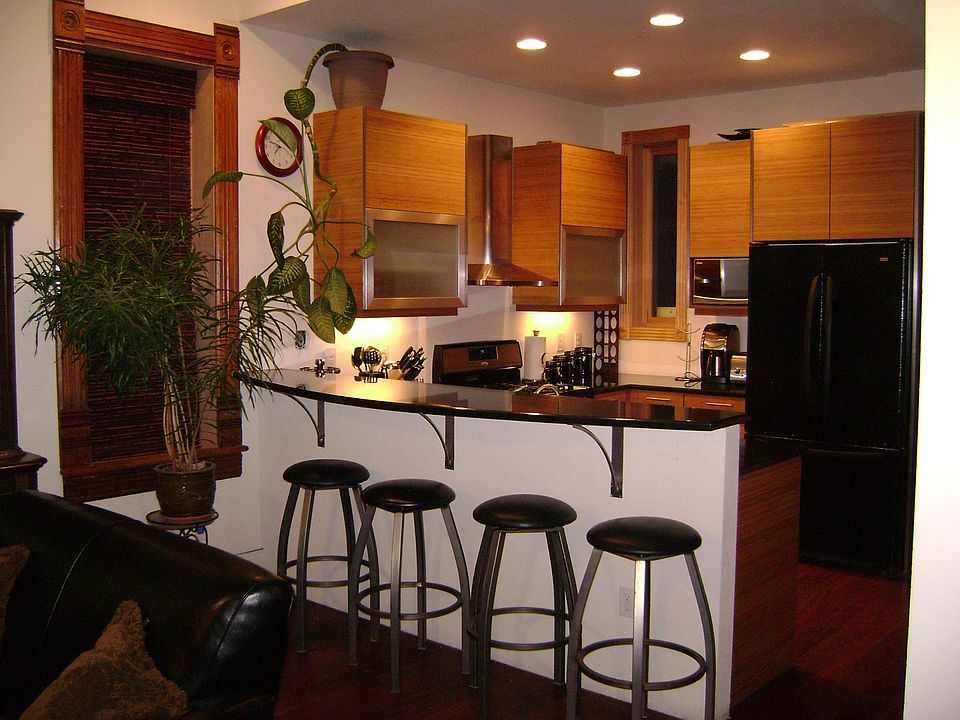 Kitchen view from living area