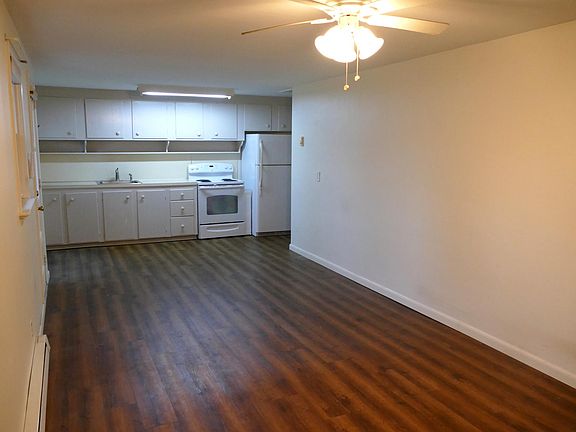 Living room and kitchen.