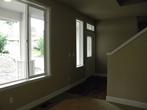 Front door & window from LR