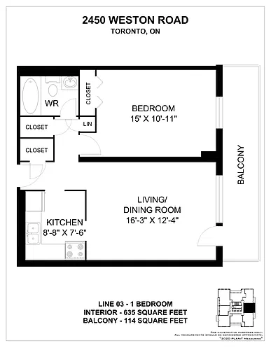 Floor plan 1 Bedroom