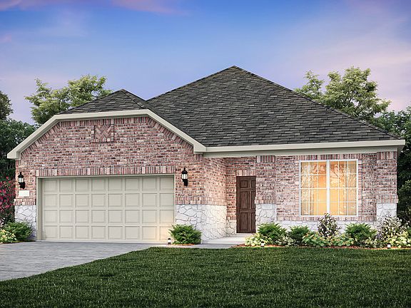 Exterior 35, with stone accents and a 2-car garage with extra storage space