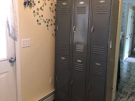 Lockers in mudroom