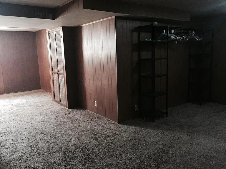 Finished lower level/ sleeping area