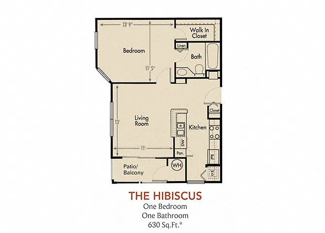 Floor plan Hibiscus - Renovated