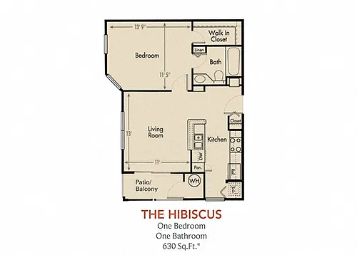 Floor plan Hibiscus - Renovated
