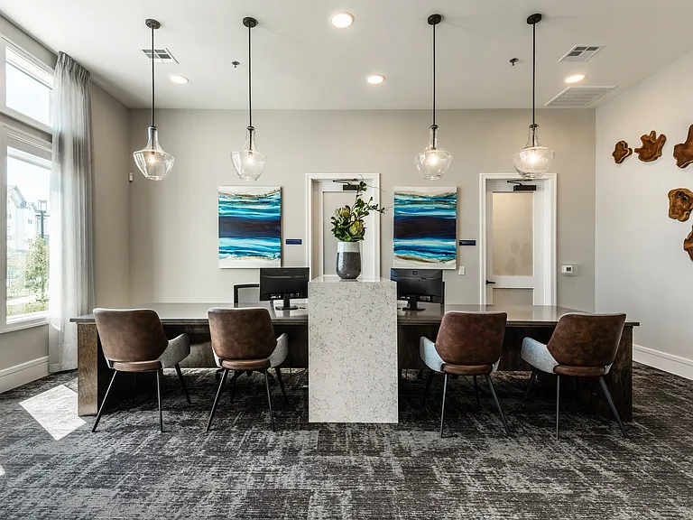 Stylish Resident Conference Room at The Hightone - Denton, TX