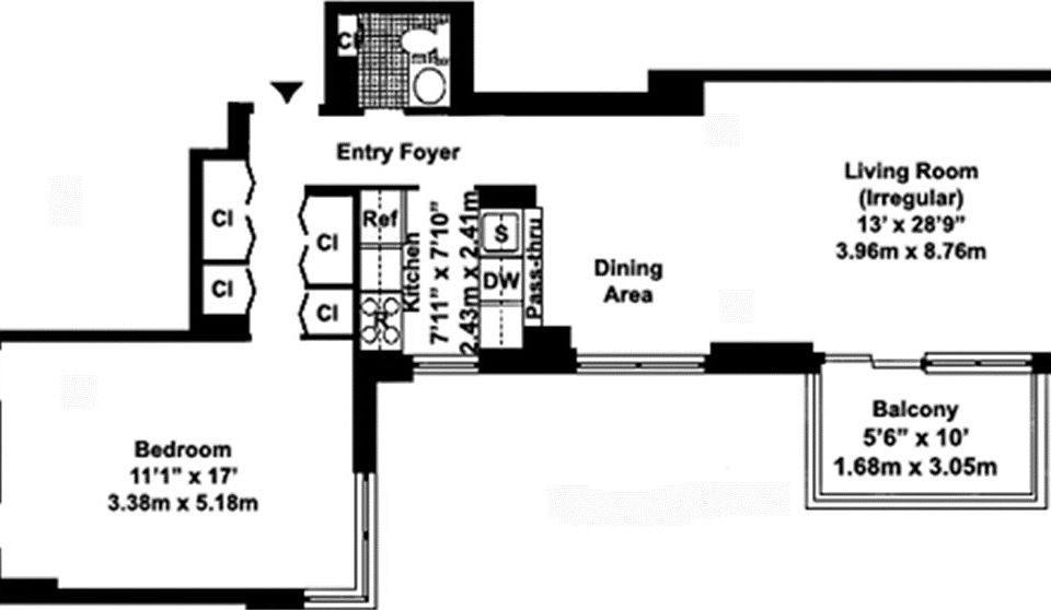 1st image of 347 W 57th St APT 12F