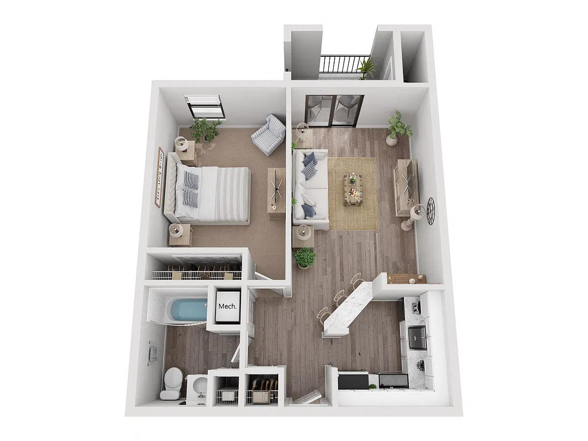 Floor plan 1X1 A