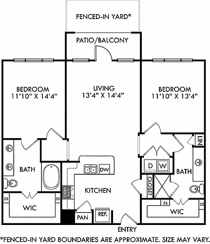 Floor plan The Balboa with Fenced-In Yard