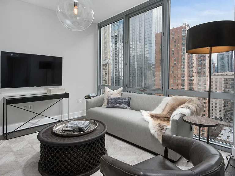 Living Room With City View