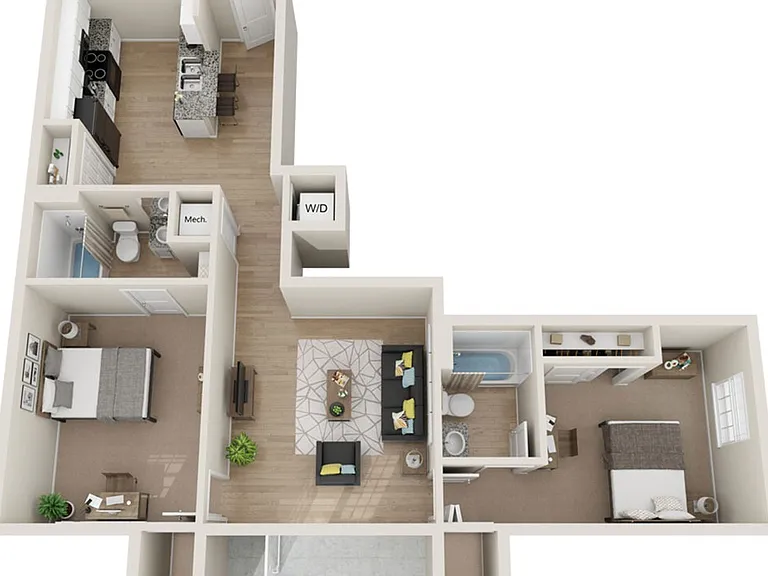 B1 2 bedroom 2 bathroom floor plan B1 2 bedroom 2 bathroom floor plan