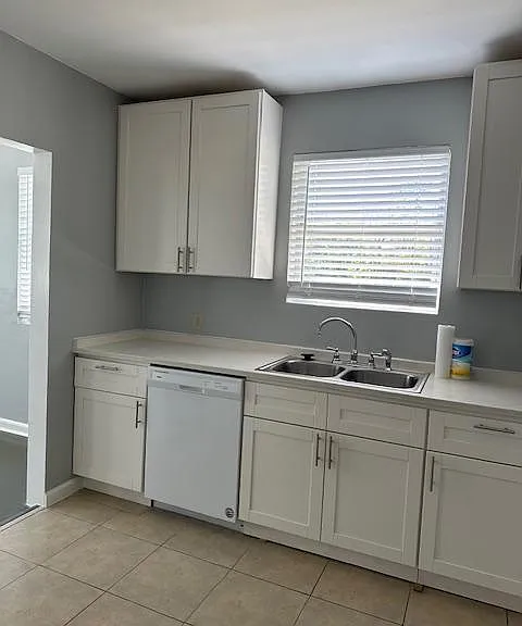 kitchen with entry to dining room