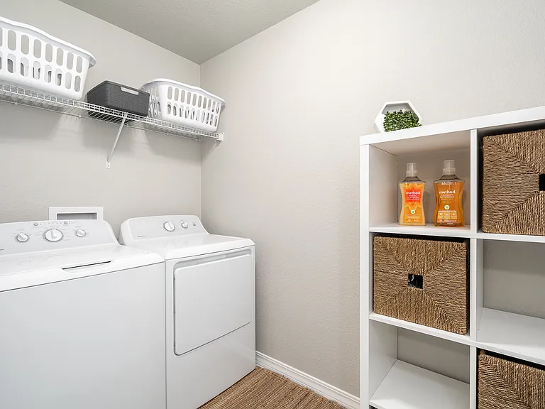 Located upstairs with storage & iron/iron board