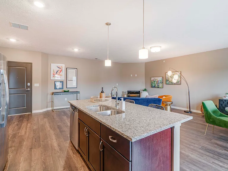 Open-concept layouts connect the kitchen and dining areas, providing a seamless space to relax or gather.