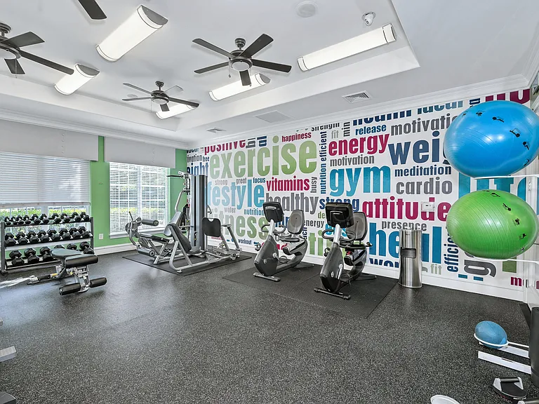 Fitness center with strength training and cardio equipment