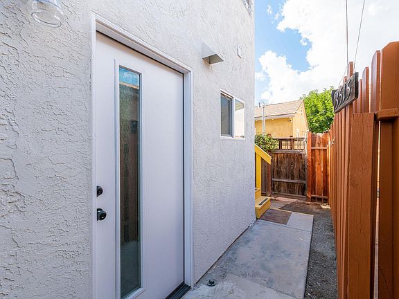 Semi-private entrance to studio, behind a locked gate for privacy and security