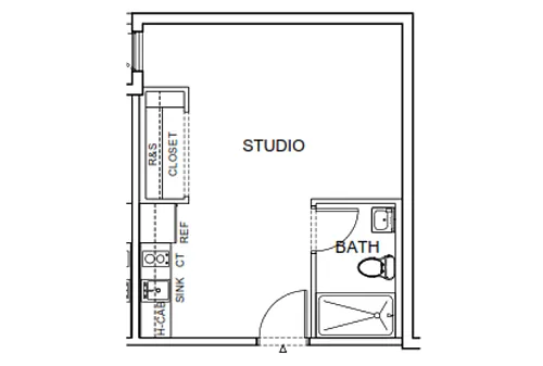 Floor plan Studio