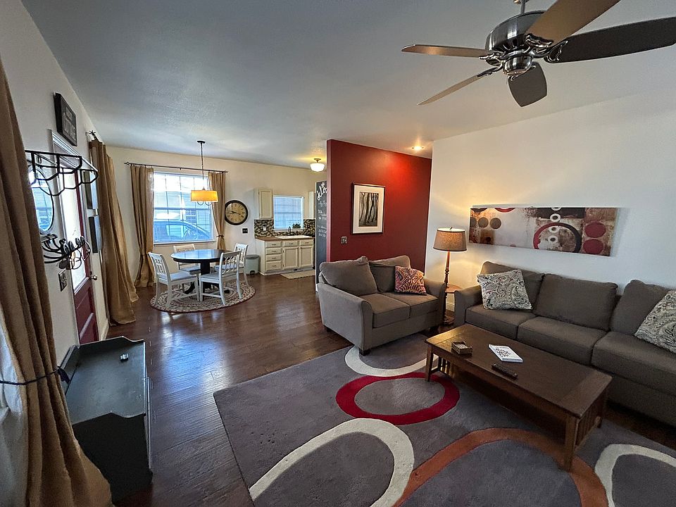 Living Room looking at Dining Area and Kitchen