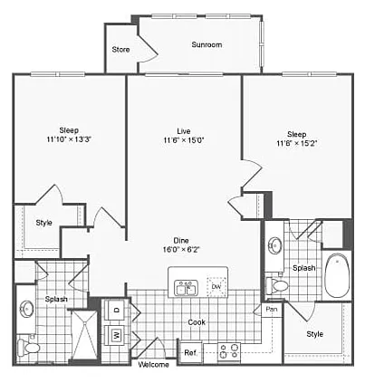 Floor plan B2