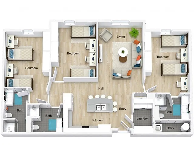 Floor plan Deluxe (Men)