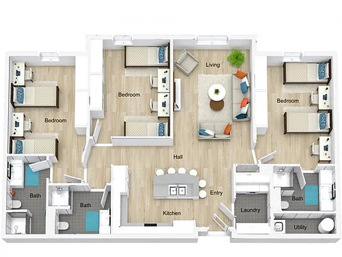 Floor plan Deluxe (Men)