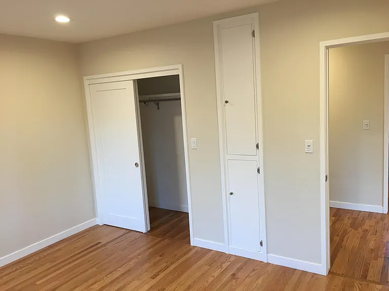 bedroom closet and linen storage
