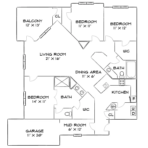 Floor plan Design 3B