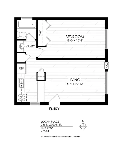 Floor plan 1 Bedroom