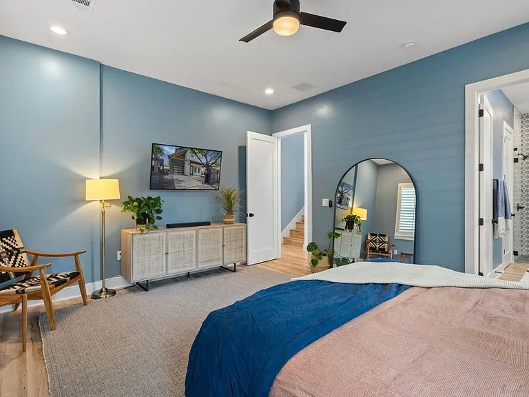 Mounted TV included