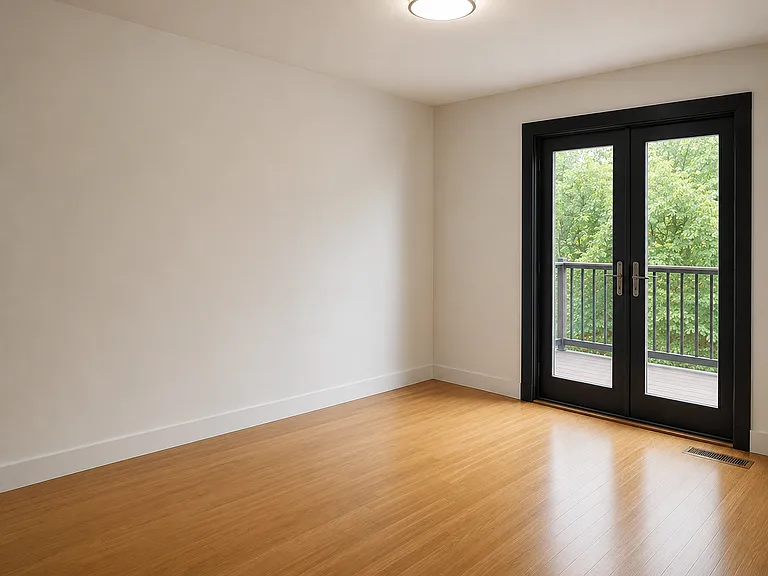 Third Bedroom with a slider door to the lower deck and back yard