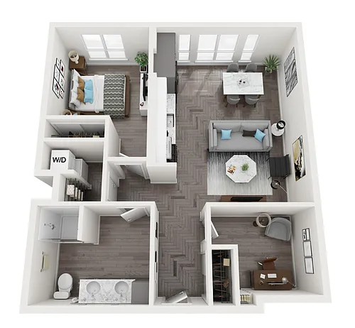 Floor plan 1X1 Den