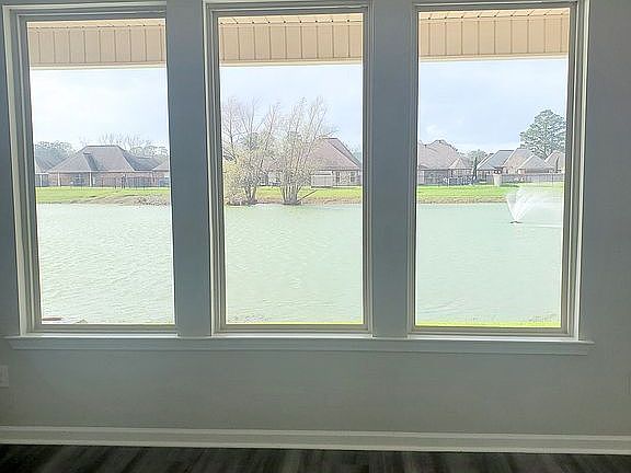 Living room view of lake