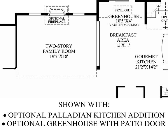 Optional Palladian Kitchen Addition & Greenhouse w/ Patio Door
