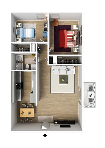 Floor plan UV Classic 2x1