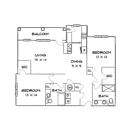 Floor plan Design 1G with Den