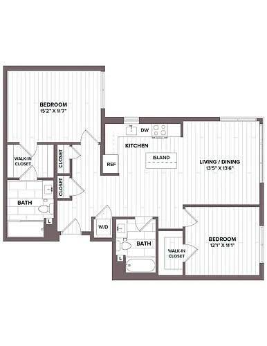 Floor plan 2 Bed/2 Bath - B4 Bldg C