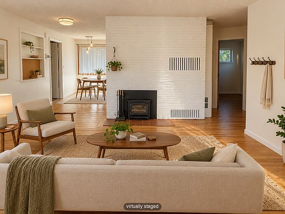 Virtually staged living room