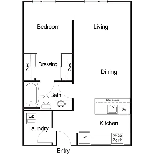Floor plan 1 Bedroom